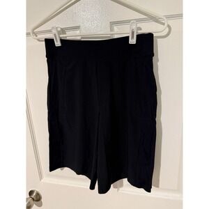 Athleta women's black dress shorts size 0 loose fit with back pockets